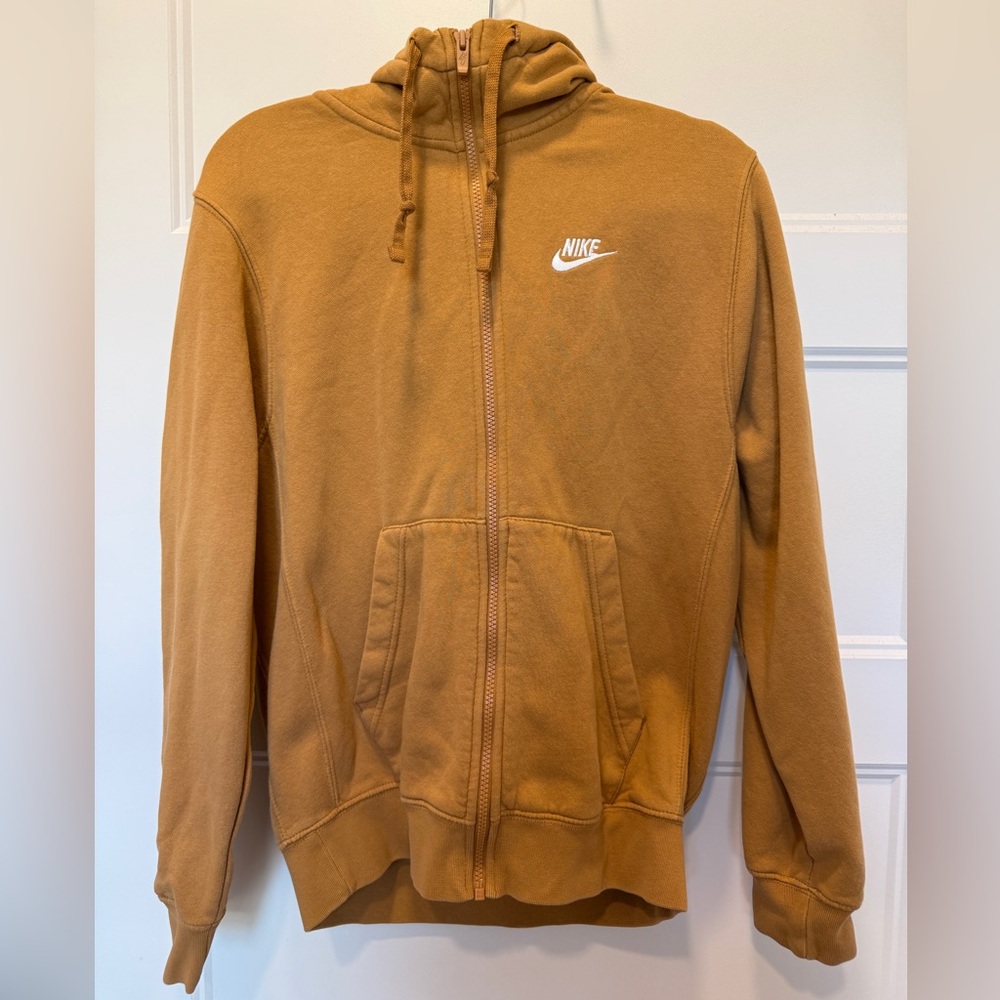 Nike Sportswear Full Zip Hoodie Tan Caramel Sweatshirt Men’s